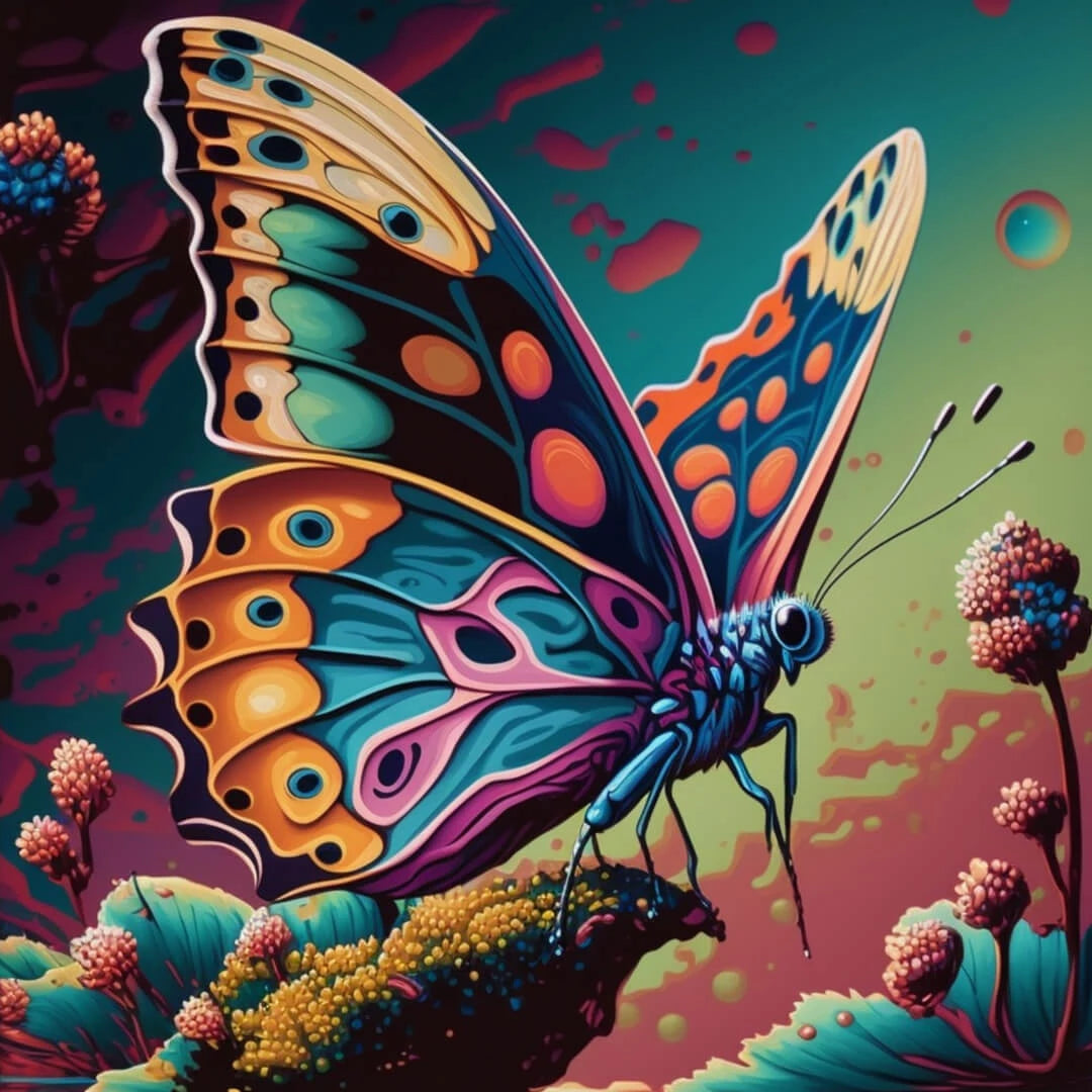Yellow Purple Butterfly - Full Drill Diamond Painting – YLJ Art Shop