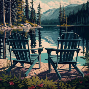 Stühle am See