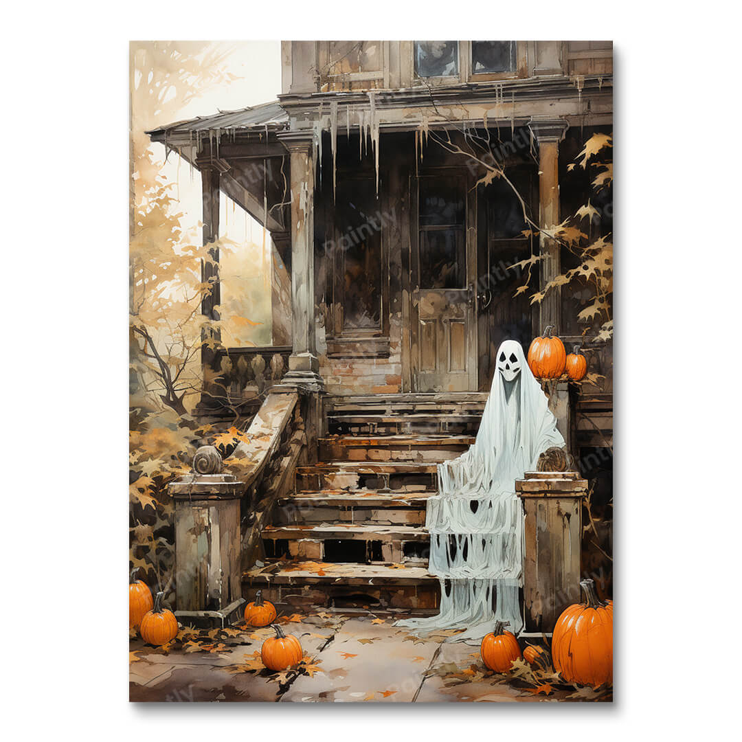 Ghostly Porch Nostalgia (Paint by Numbers)