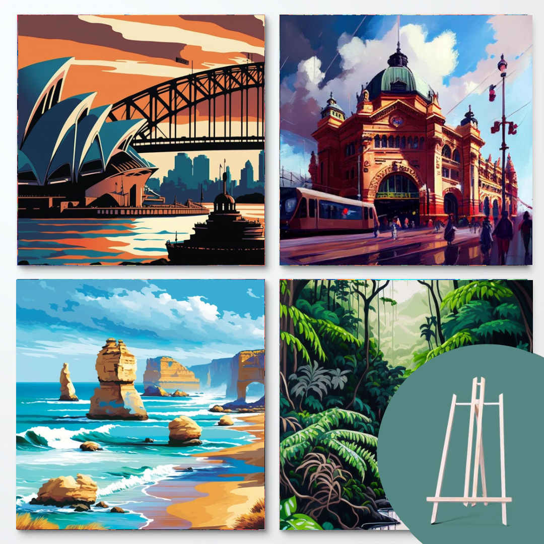 Australian Bundle (4 Designs + Free Easel)