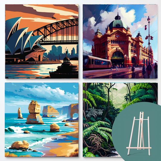 Australian Bundle (4 Designs + Free Easel)