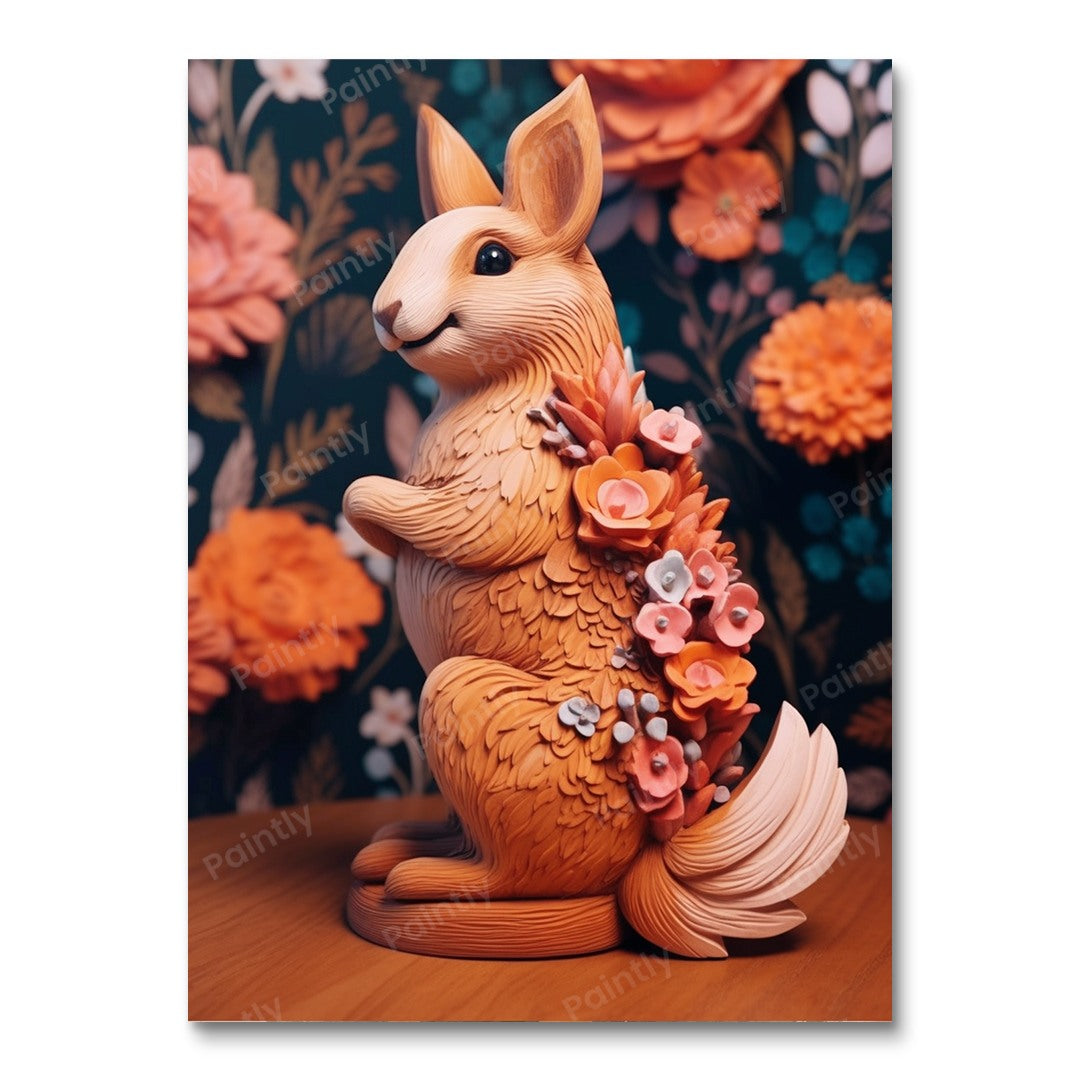 Rabbit Sculpture (Paint by Numbers)