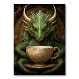 Tea Time Dragon (Paint by Numbers)