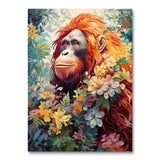 Floral Orangutan (Paint by Numbers)