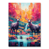 Autumn Deer Duo (Paint by Numbers)