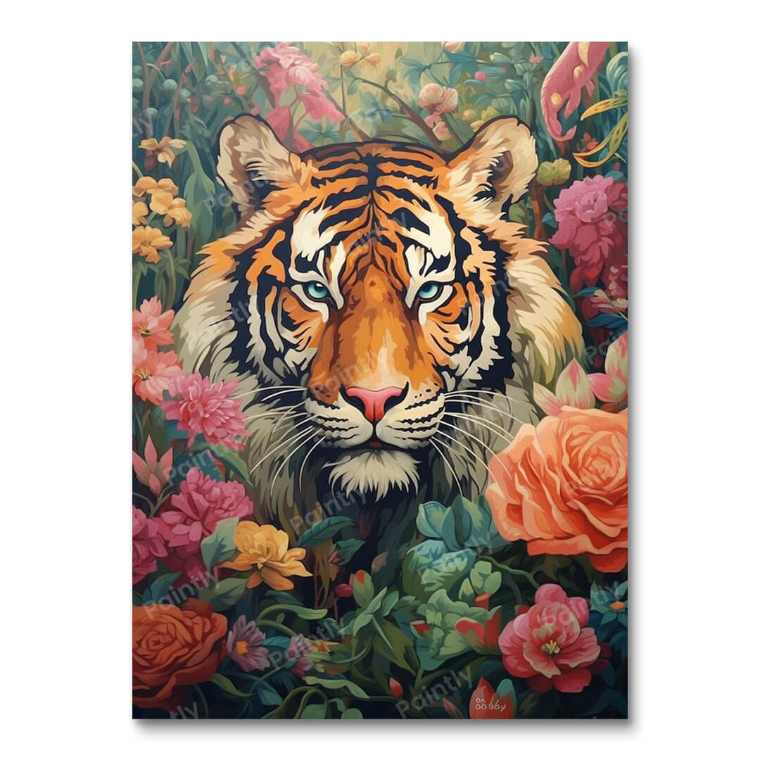 Floral Tiger (Paint by Numbers)