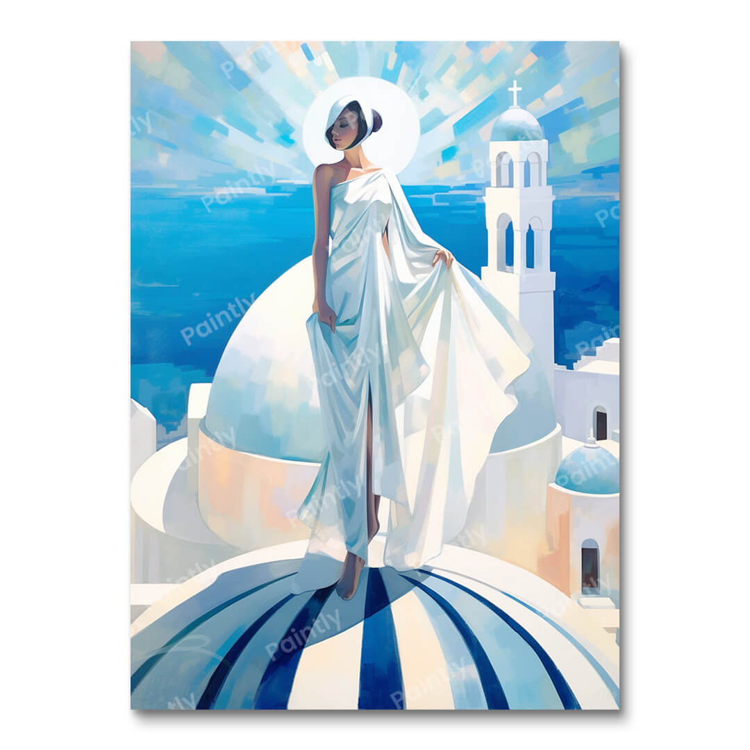 A Santorini Portrait (Paint by Numbers)