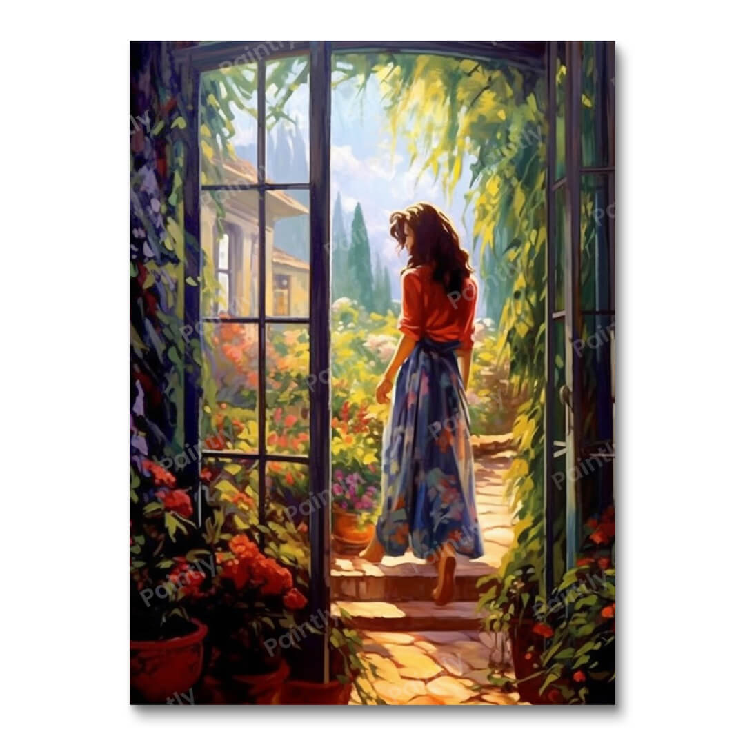 A Woman by the Patio Door (Paint by Numbers)