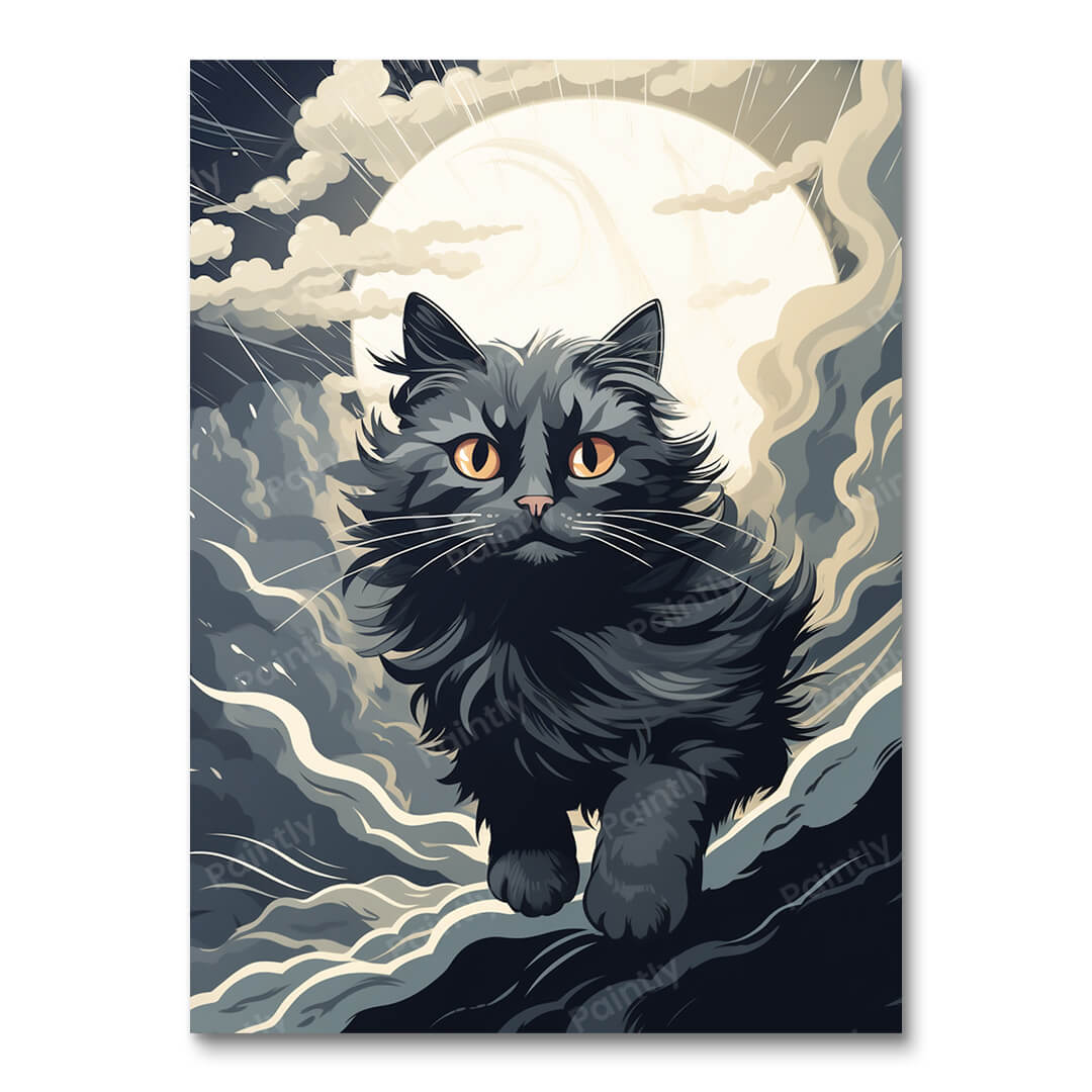 Tempestuous Cat (Paint by Numbers)