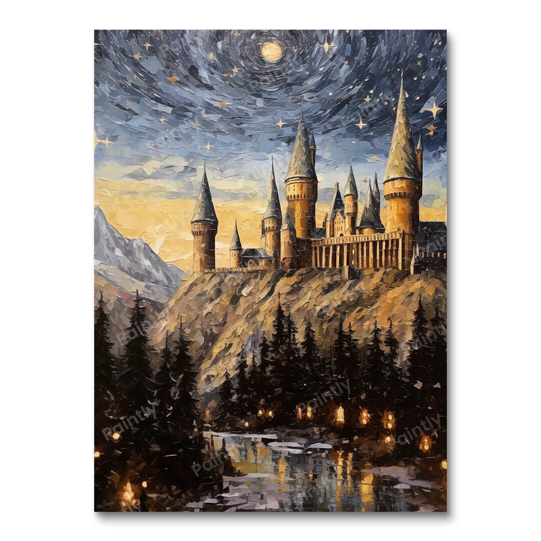 Night's Nebula Hogwarts (Paint by Numbers)