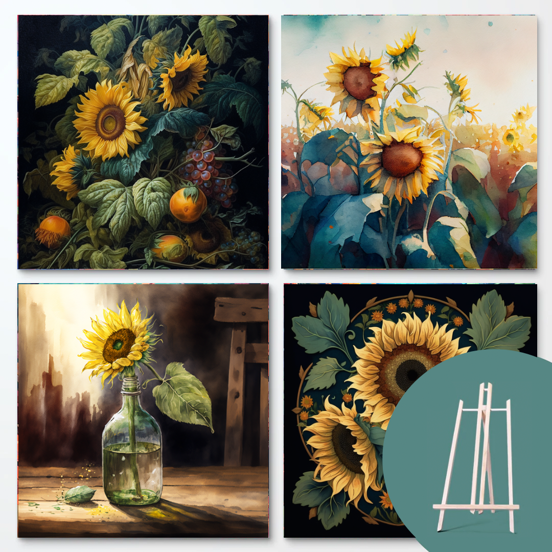 Sunflower Bundle (4 Designs + Free Easel)