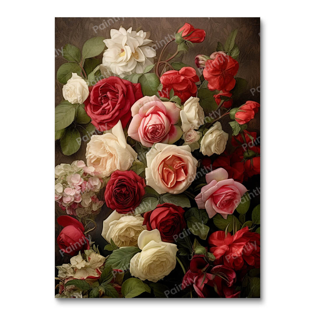 Rose Reverie Large Canvas Love (Paint by Numbers)