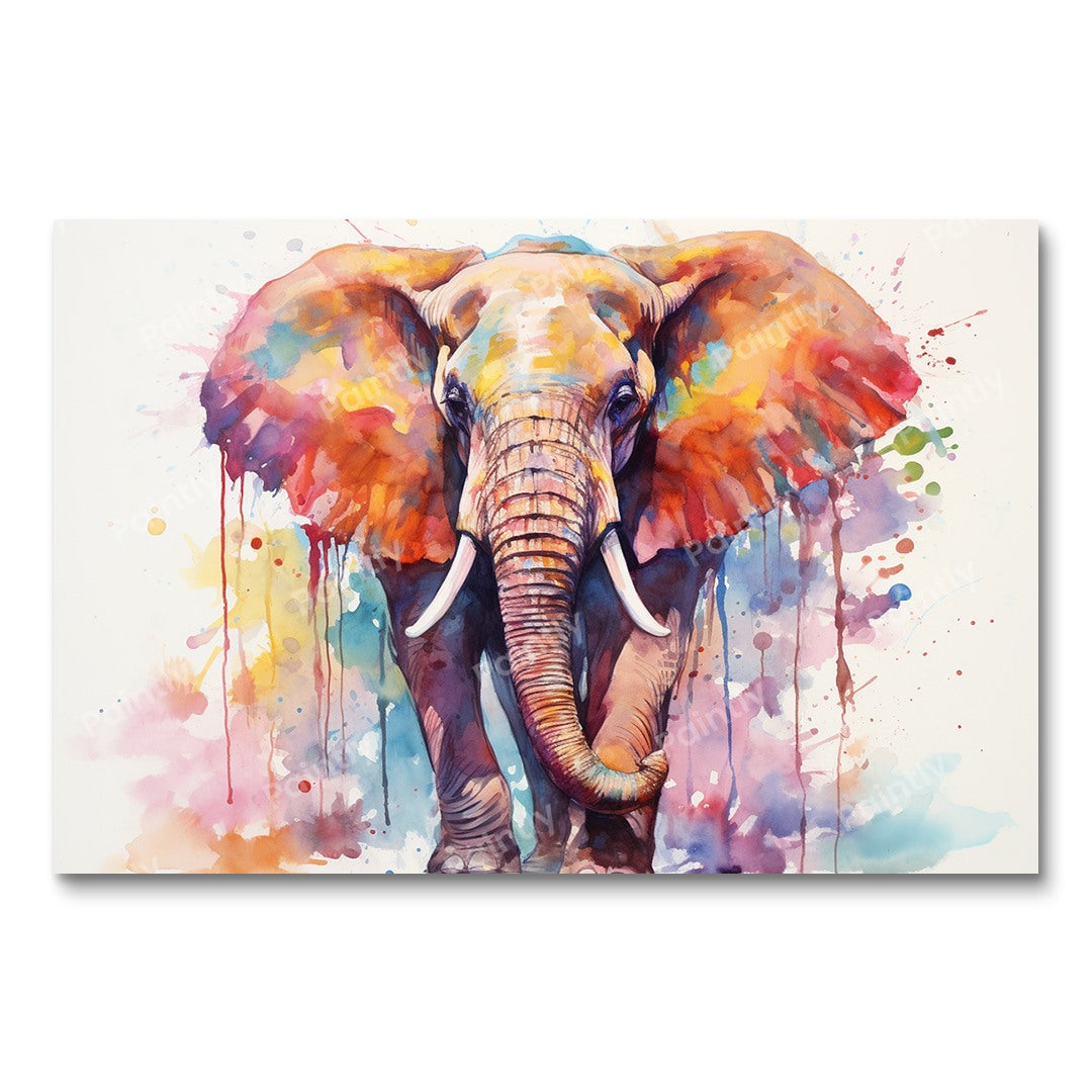 Vibrant Elephant (Paint by Numbers)