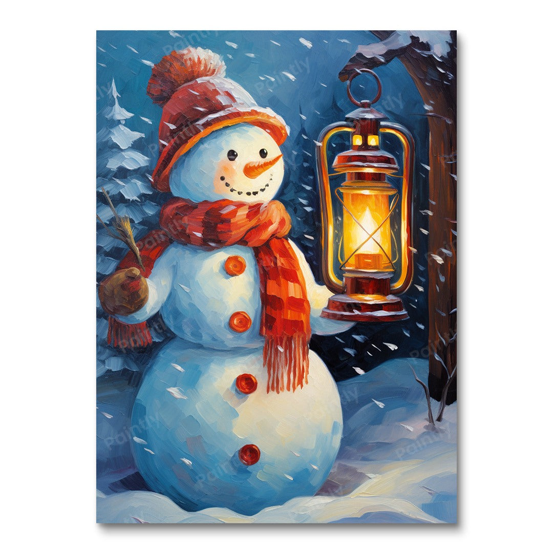 Lantern-Lit Snowman