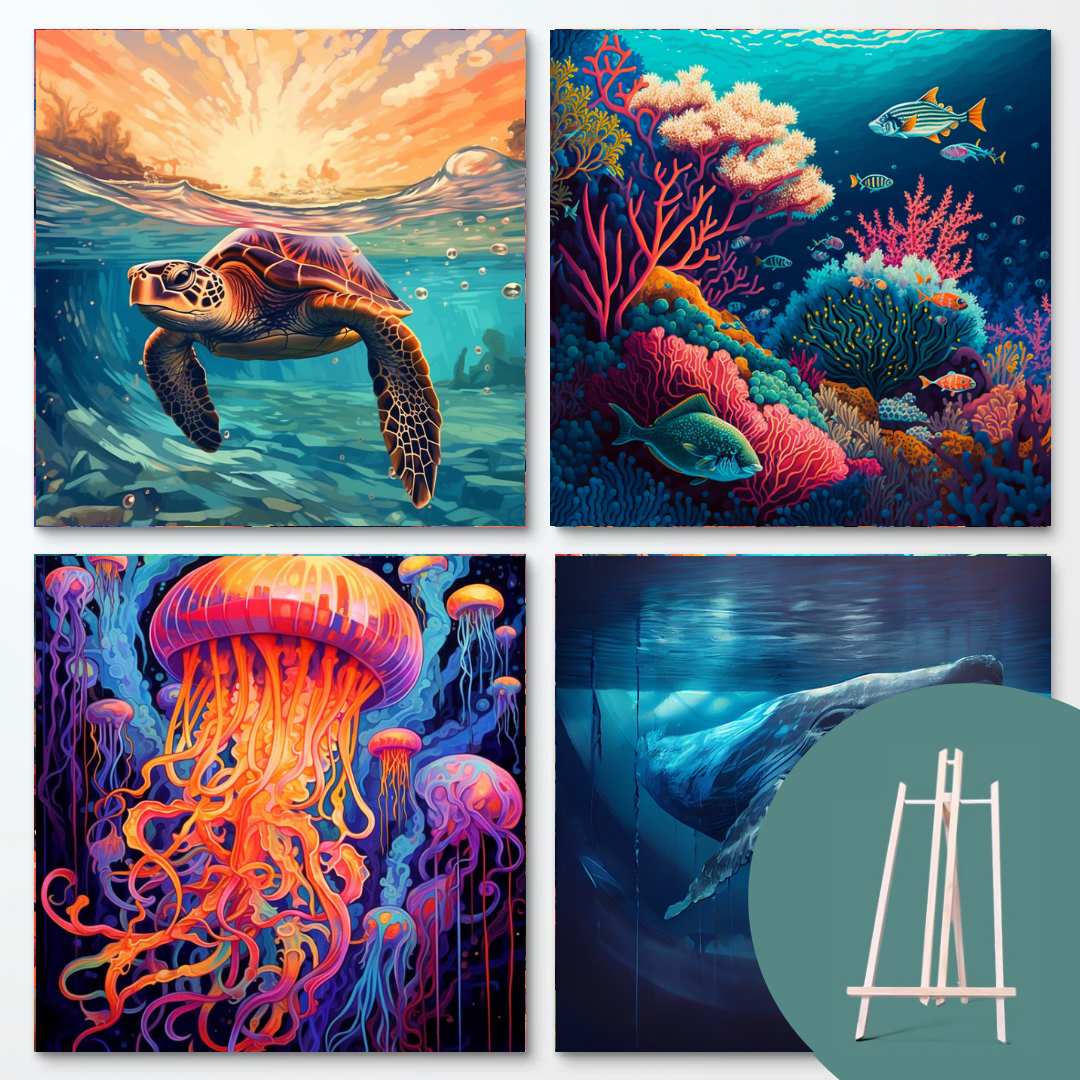 Marine Life Bundle II (4 Designs + Free Easel)