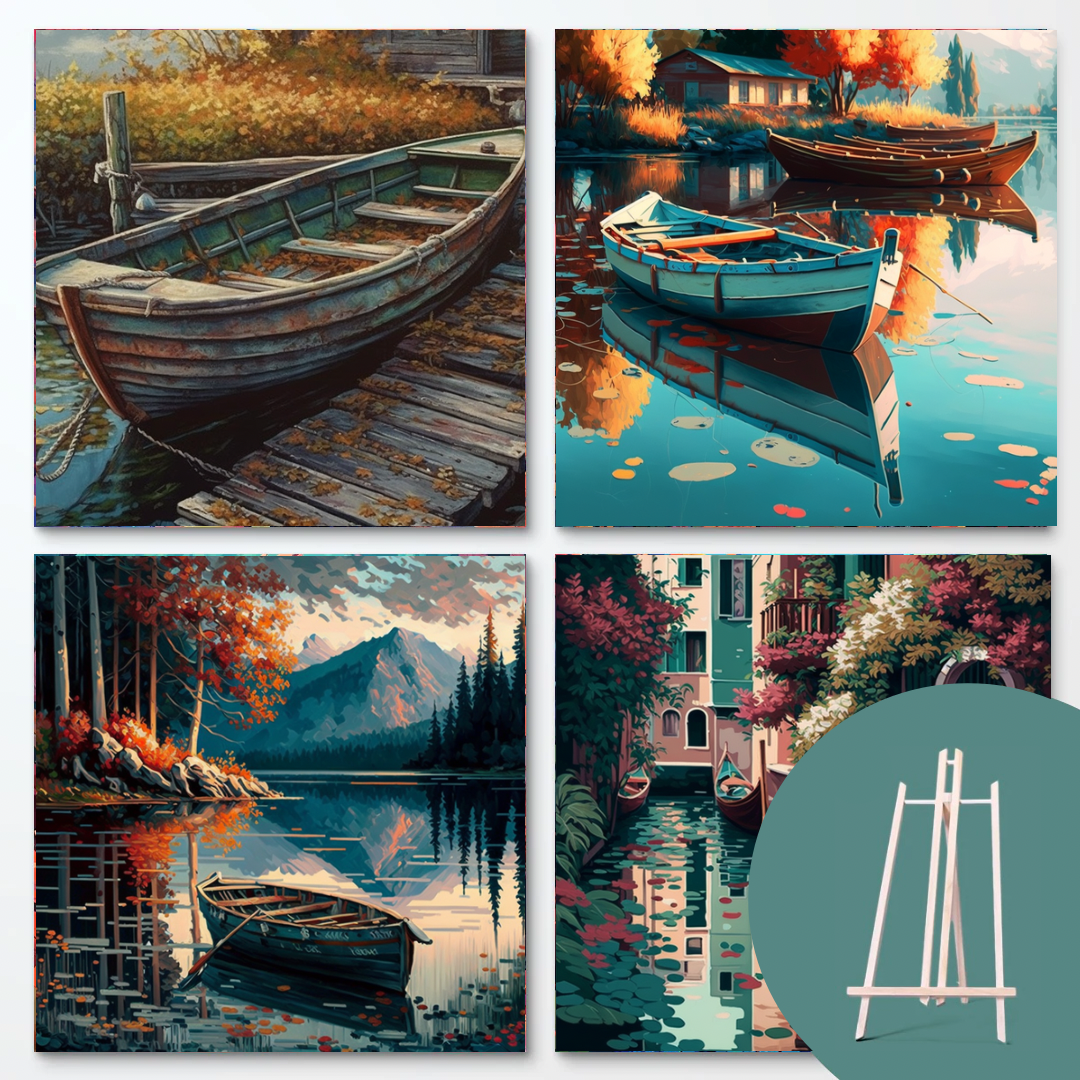 Boat Bundle (4 Designs + Free Easel)