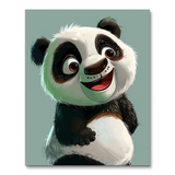 Cheerful Panda Cartoon (Paint by Numbers)