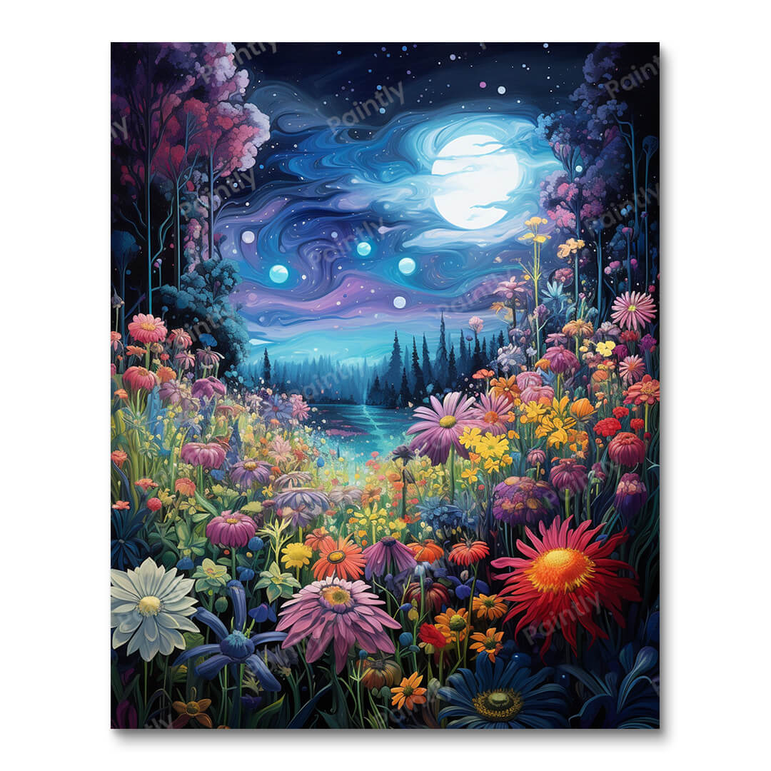 Cosmic Flower Garden (Paint by Numbers)