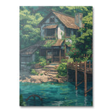 Cottage by the Waterside (Paint by Numbers)