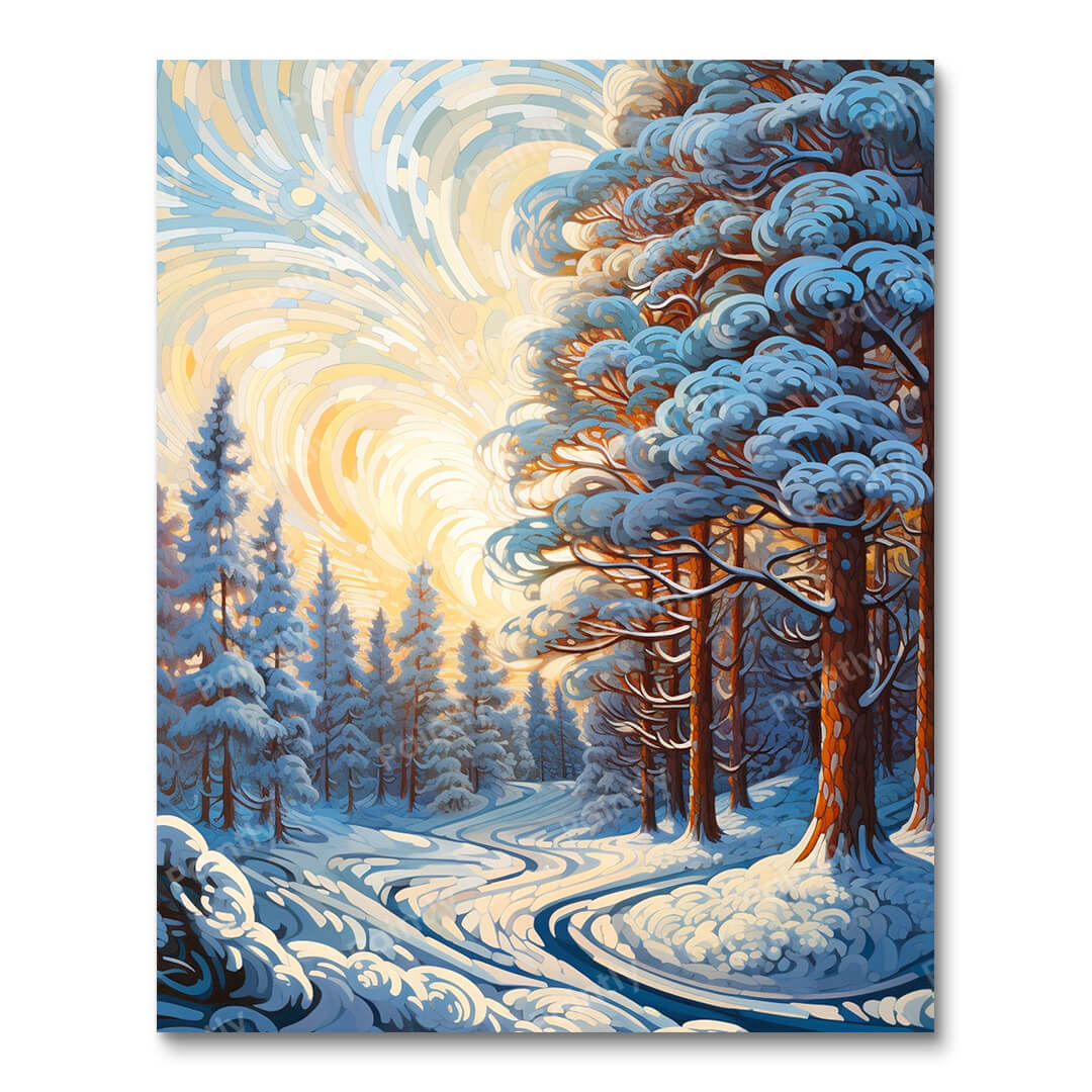 Frosty Forest (Paint by Numbers)