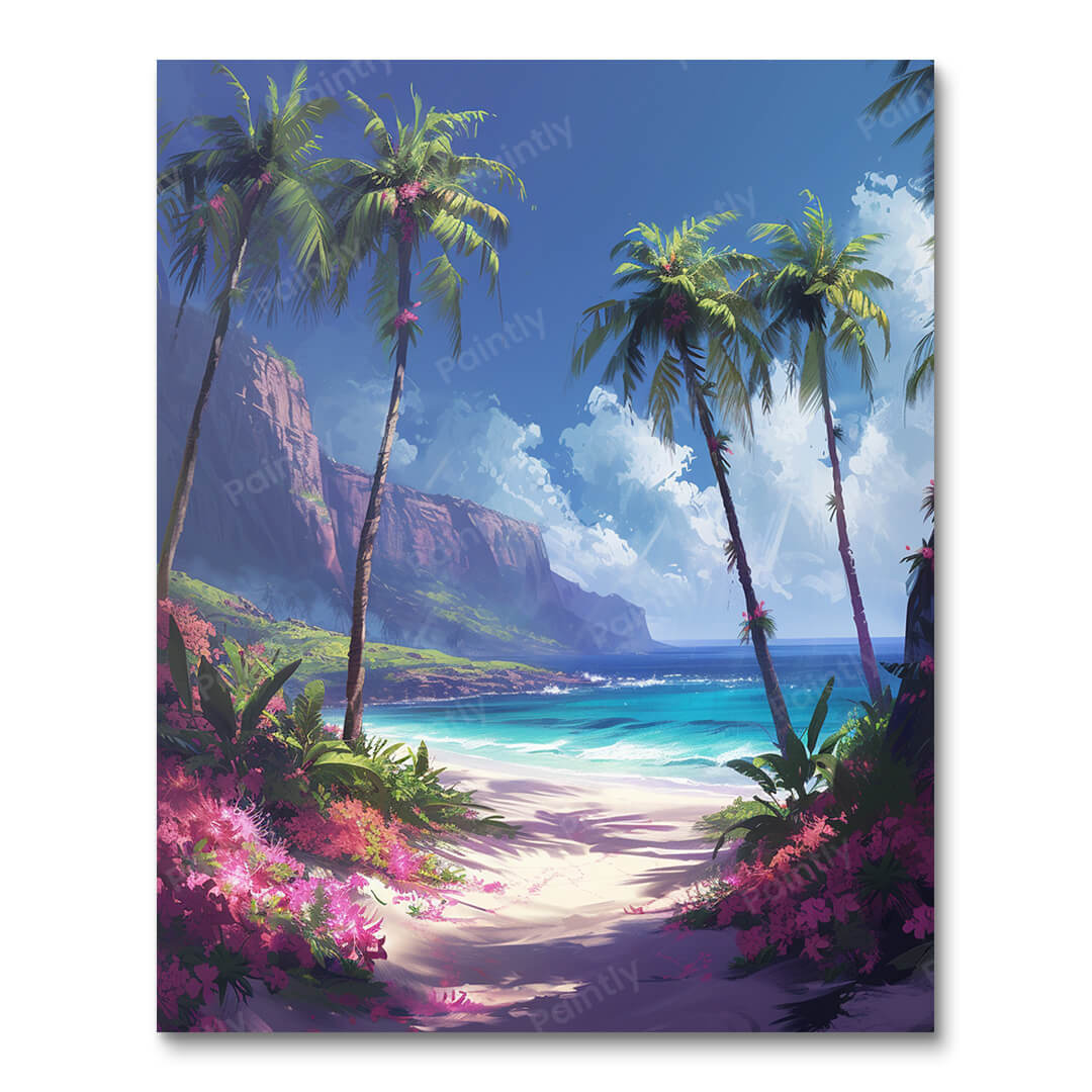 Lush Beachscape (Paint by Numbers)