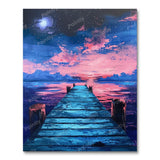 Moonlit Dock Dreams (Paint by Numbers)