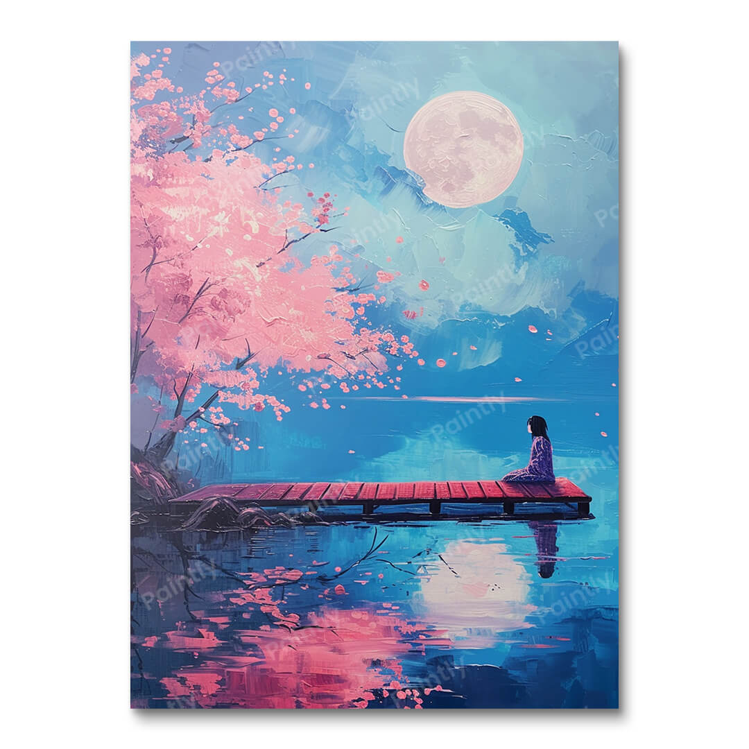 Moonlit Dock Serenade (Paint by Numbers)