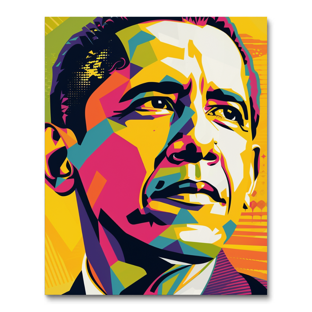 Retro Obama (Paint by Numbers)