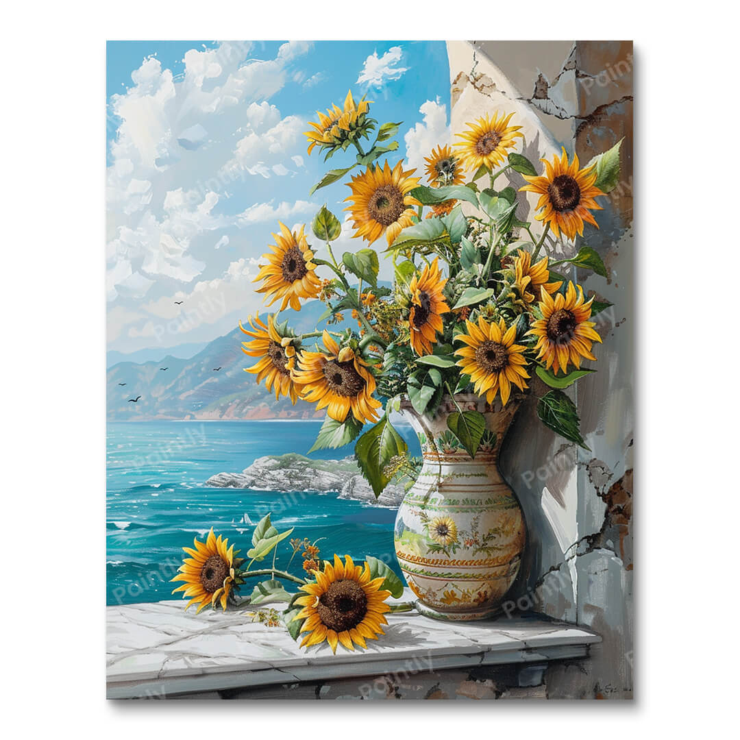 Seaside Sunflowers (Paint by Numbers)