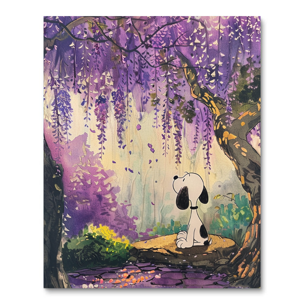 Snoopy's Blossom Bash (Paint by Numbers)