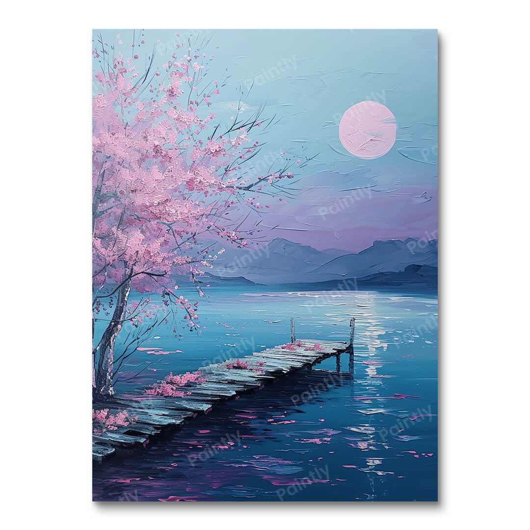 Starry Lakeside Blooms (Paint by Numbers)