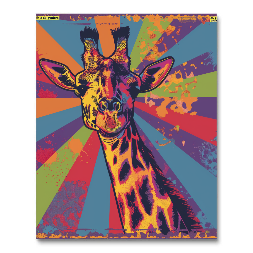 Tie-Dye Giraffe Glow (Paint by Numbers)