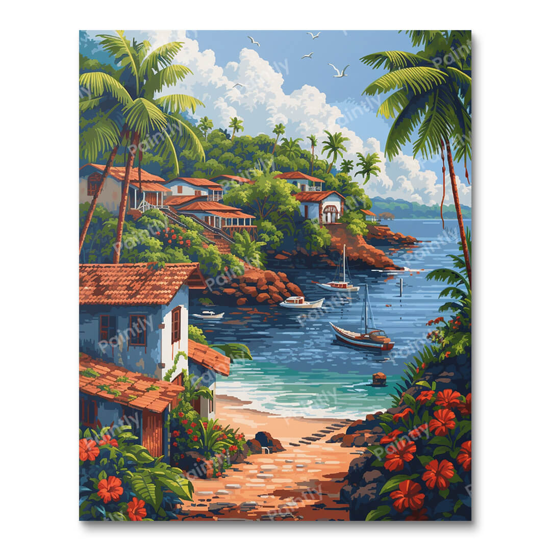 Tropical Oasis (Paint by Numbers)