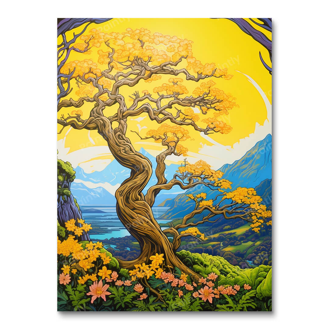 Warm Blossom Tree (Paint by Numbers)