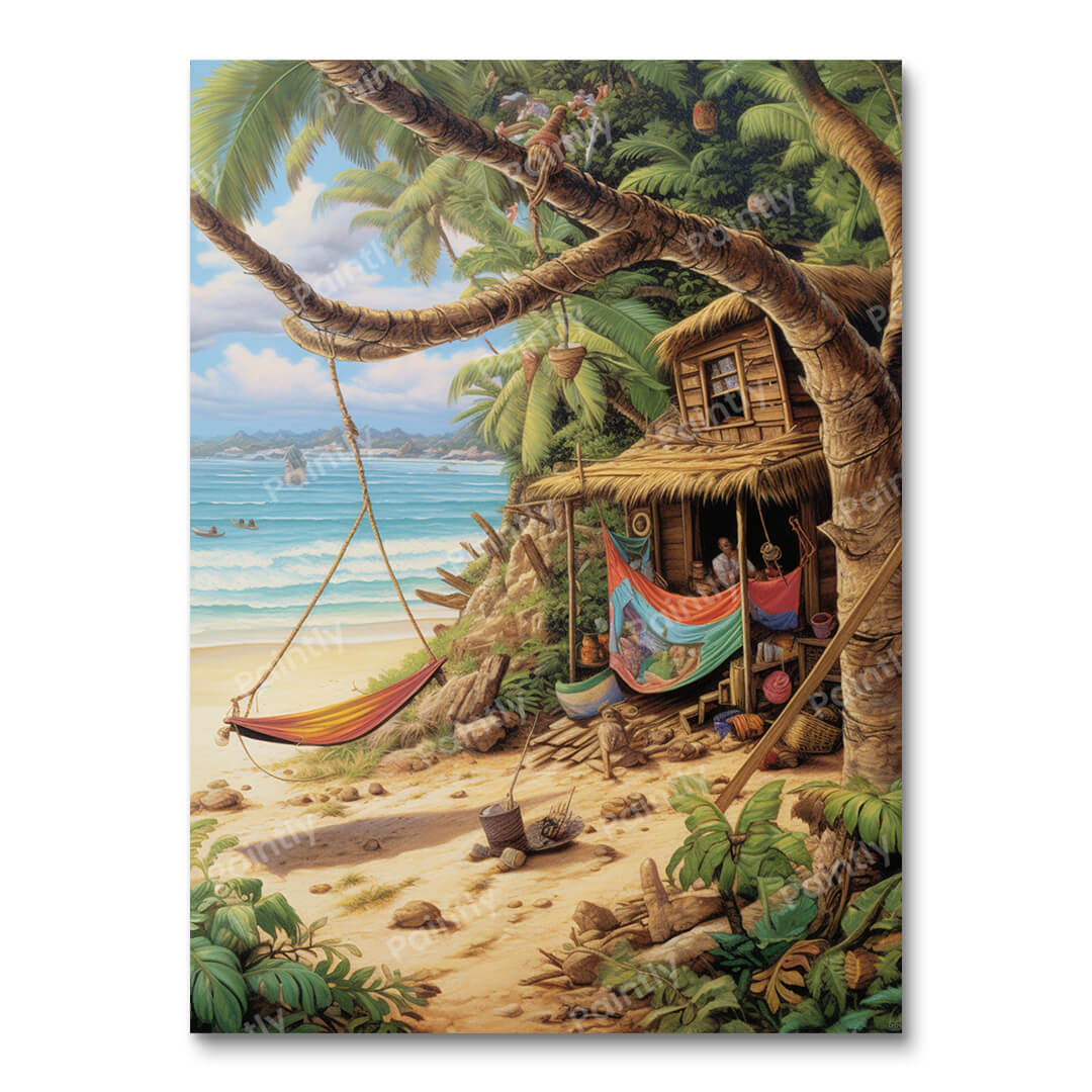 Beachside Rest House (Paint by Numbers)