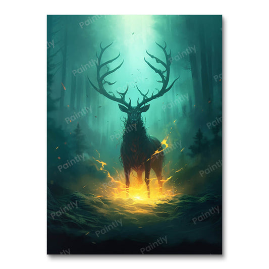 Deer Deity (Paint by Numbers)