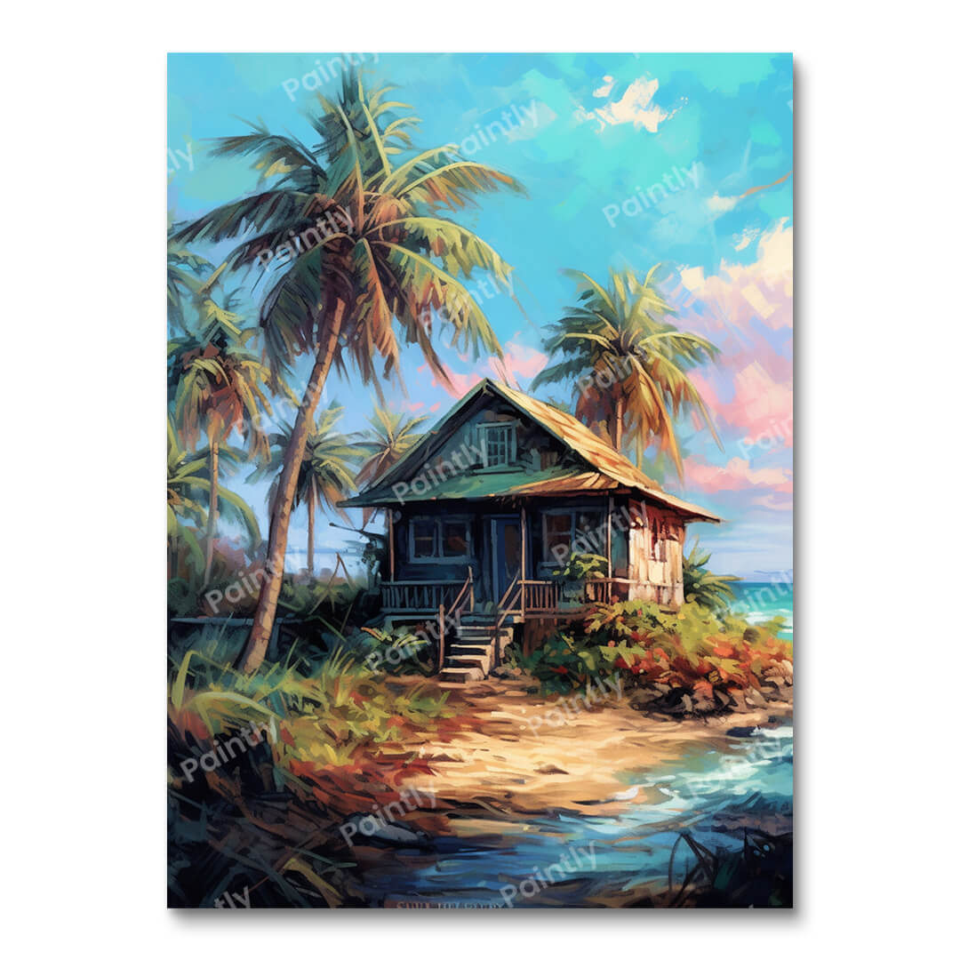 Beachside Cabin (Paint by Numbers)