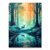 Deer by the River (Paint by Numbers)