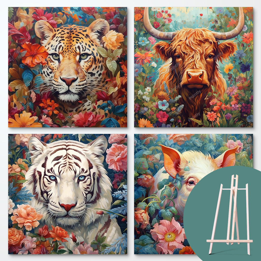 Floral Animal Bundle II (4 Designs + Free Easel)