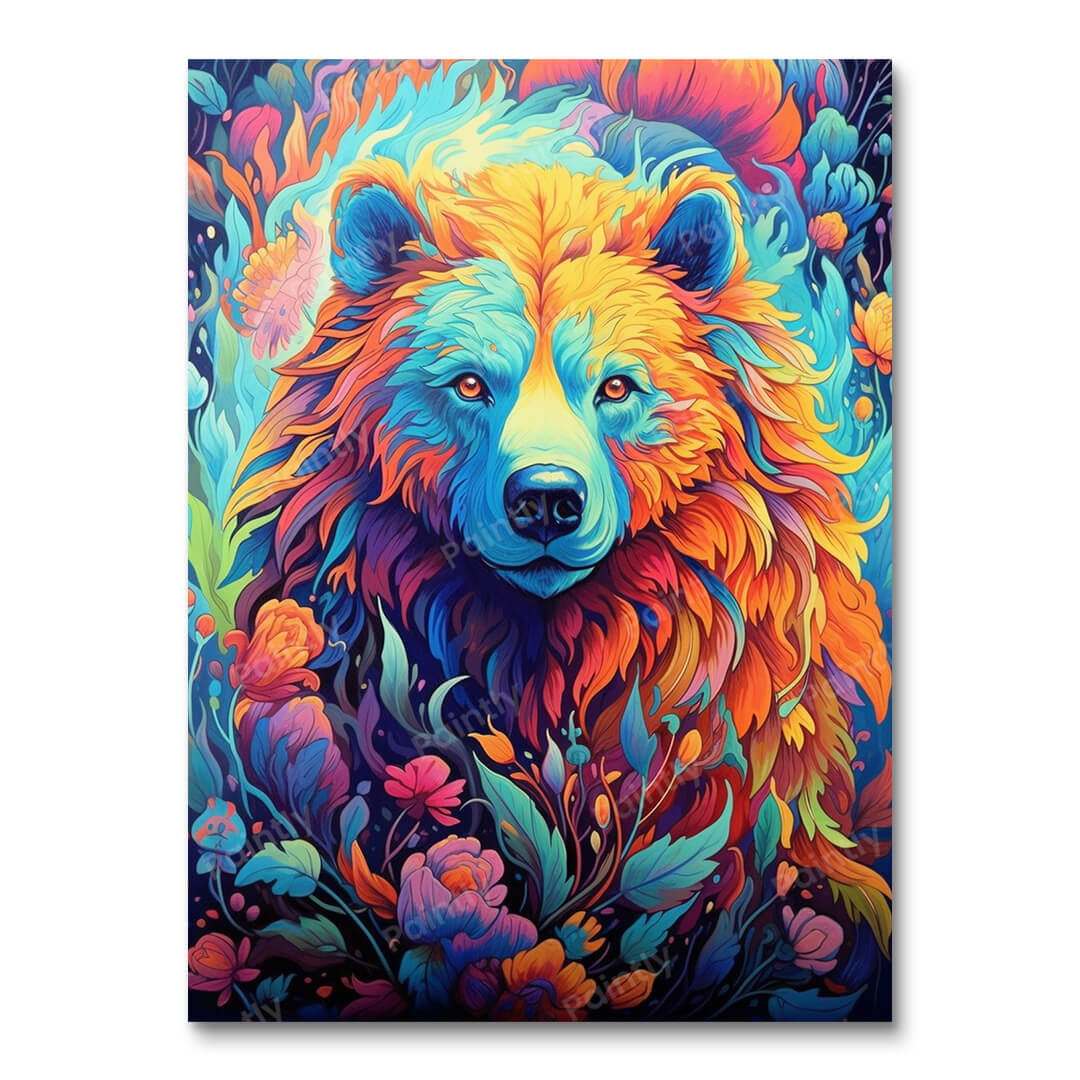 Psychedelic Bear V (Paint by Numbers)