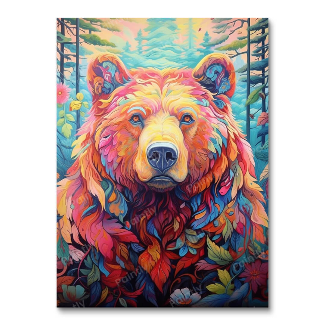 Psychedelic Bear II (Paint by Numbers)