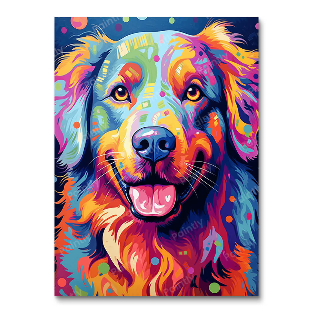 Psychedelic Dog IV (Paint by Numbers)