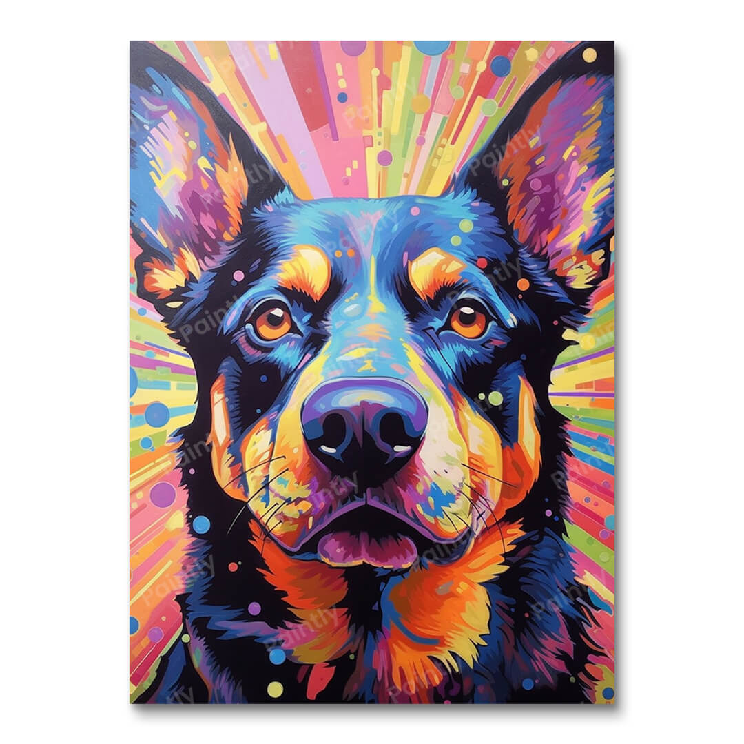 Psychedelic Dog V (Paint by Numbers)