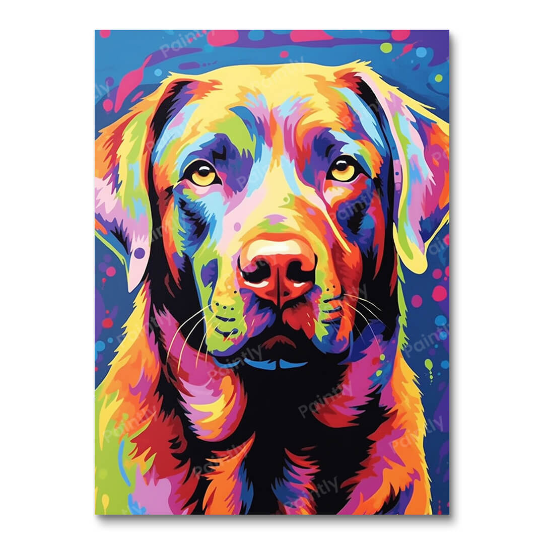 Psychedelic Dog III (Paint by Numbers)