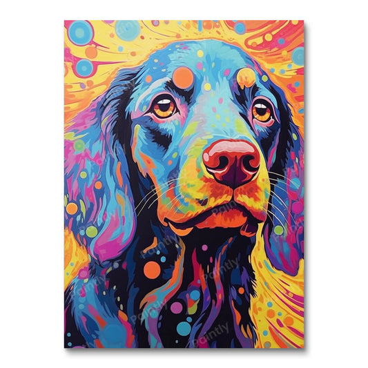 Psychedelic Dog I (Paint by Numbers)