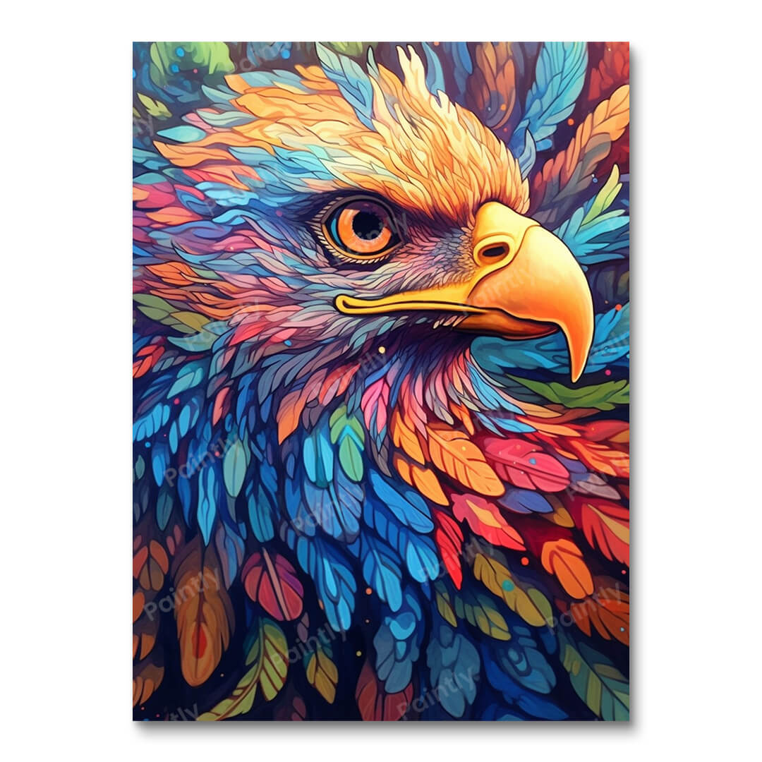 Psychedelic Eagle I (Paint by Numbers)