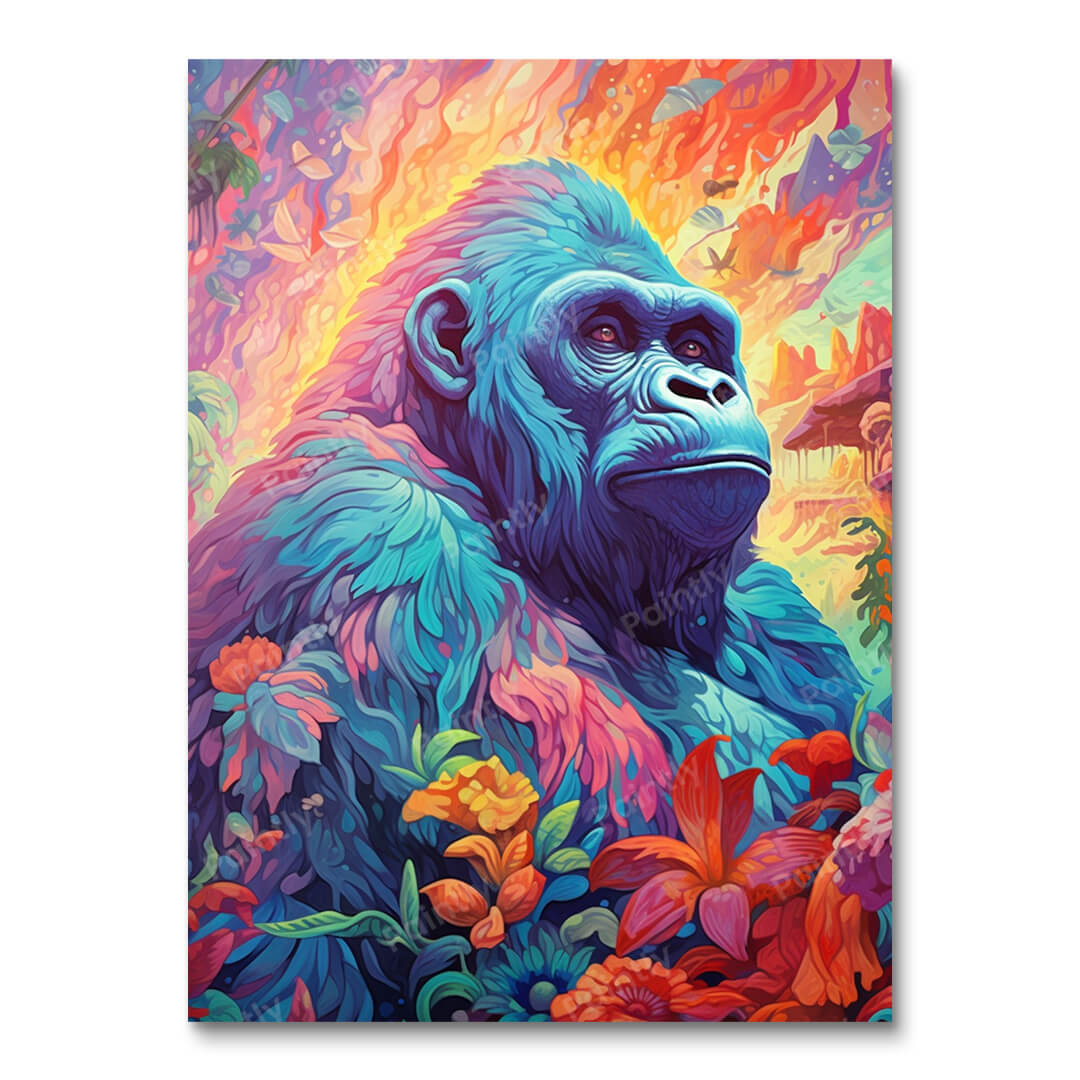 Psychedelic Gorilla IV (Paint by Numbers)