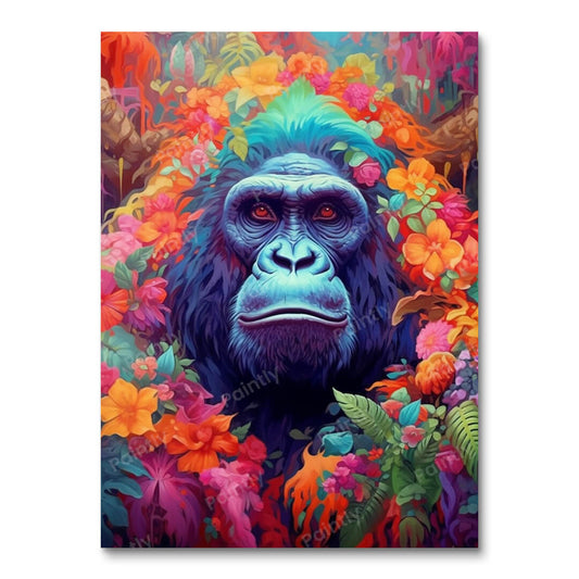 Psychedelic Gorilla III (Paint by Numbers)