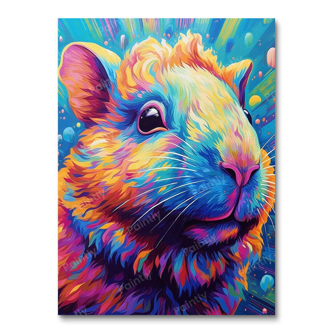 Psychedelic Guinea Pig I (Paint by Numbers)