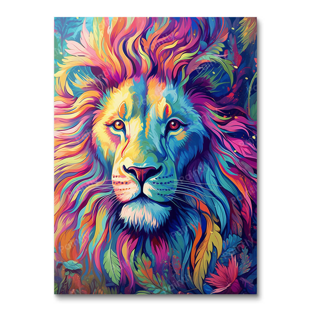 Psychedelic Lion VII (Paint by Numbers)